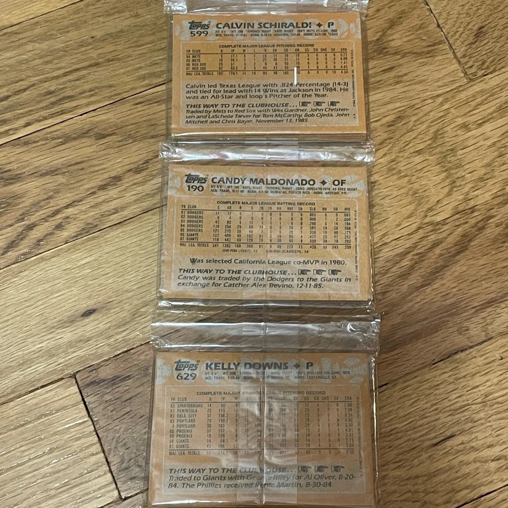 1988 Topps Baseball Rack Pack Sealed 43 Cards Darryl Strawberry All-Star Insert